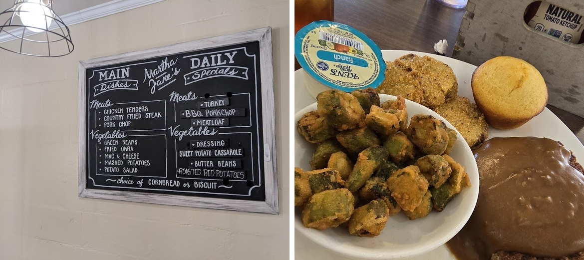 Martha Jane's Southern Cookin' Menu